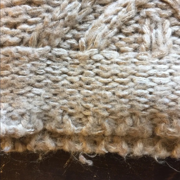 Bluenotes Women Cable Knit Sweater Chunky Beige Loose Fit Cowl Neck Small - Picture 7 of 11